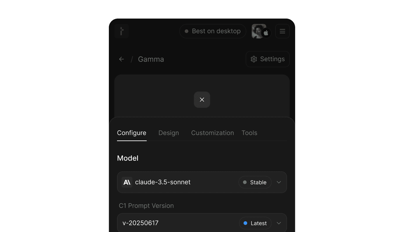 Agent Builder on mobile